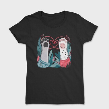 Cat Paws Love, Tricou Femei