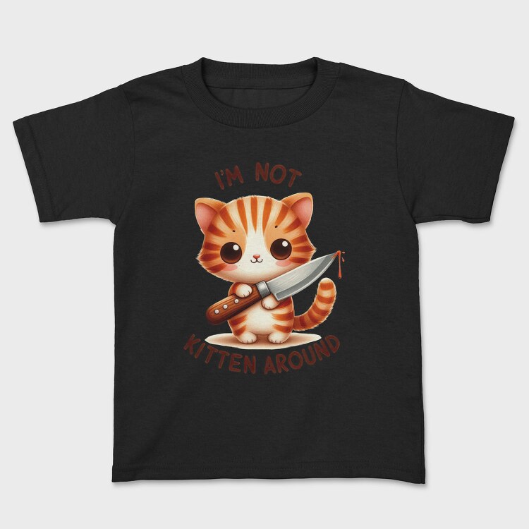 Cat Knife Saying, Tricou Copii