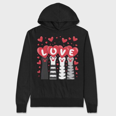 Cat Claw Love, Hanorac Oversize Barbati (Unisex)