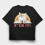 Fuck It Cat, Tricou Oversize Barbati (Unisex)