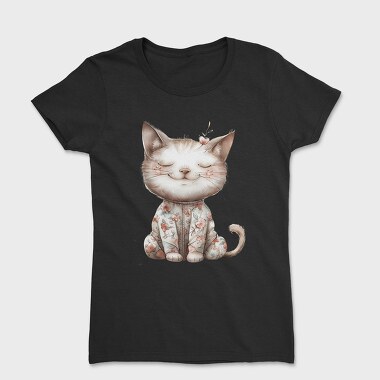 Cat Sleeping In Pajamas, Tricou Femei