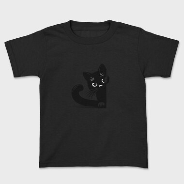 Cat Peeking Clipart, Tricou Copii