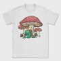 Frog Knitting Mushroom House, Tricou Barbati (Unisex)