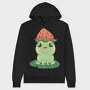 Frog Cute Strawberry, Hanorac Oversize Barbati (Unisex)