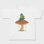 Frog Cottagecore Reading, Tricou Copii
