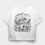 Frog Cottagecore Moon, Tricou Oversize Barbati (Unisex)