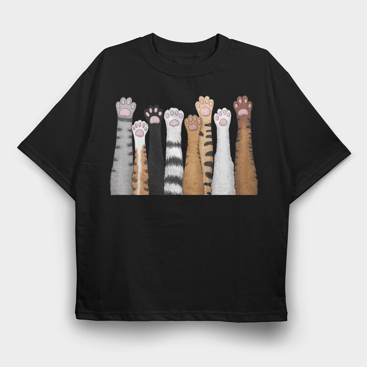 Cat Claws Up, Tricou Oversize Barbati (Unisex)