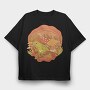 Frog and Mushrooms Vintage, Tricou Oversize Barbati (Unisex)