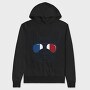 Frenchie Dog, Hanorac Oversize Barbati (Unisex)