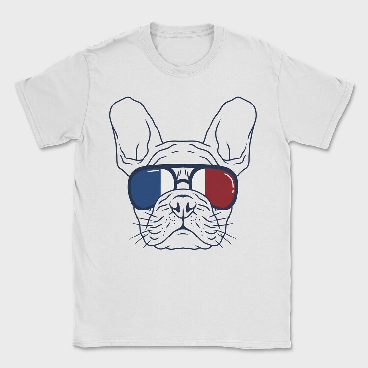 Frenchie Dog, Tricou Barbati (Unisex)
