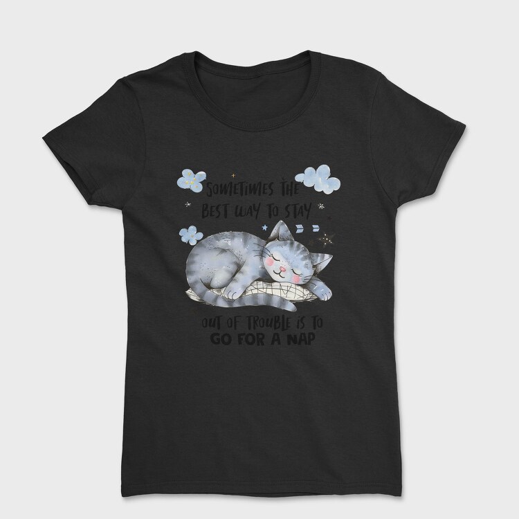 Cat Sleeping Nap, Tricou Femei
