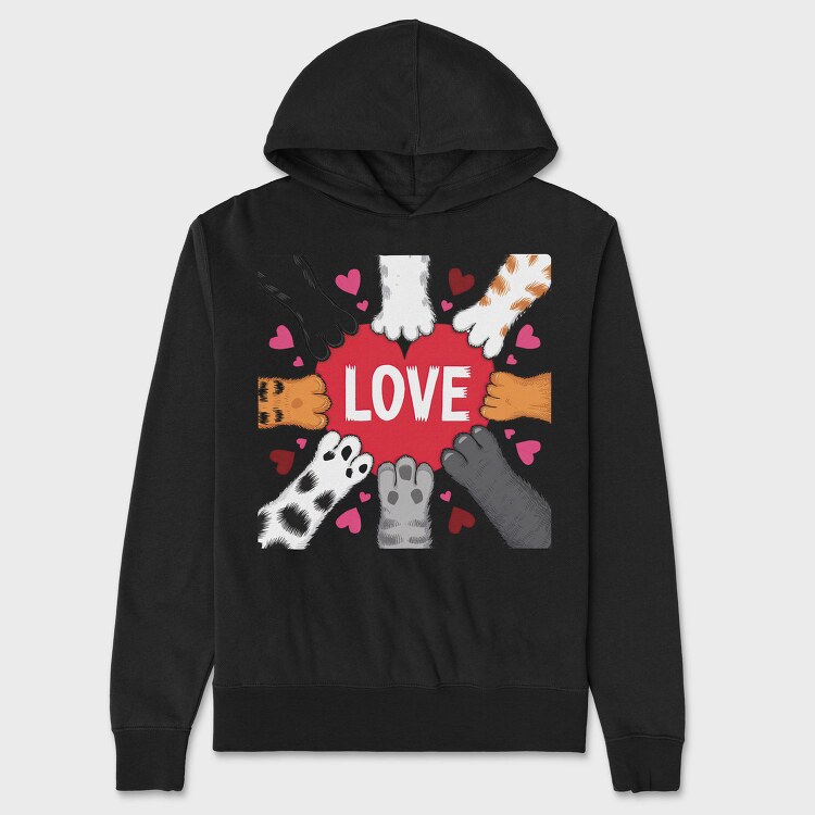 Cat Love Connection, Hanorac Oversize Barbati (Unisex)
