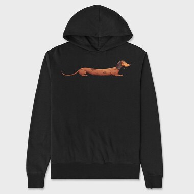 Dachshund Long Body, Hanorac Oversize Barbati (Unisex)