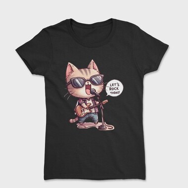 Cat Sunglasses Rockstar, Tricou Femei