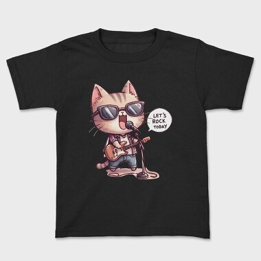 Cat Sunglasses Rockstar, Tricou Copii