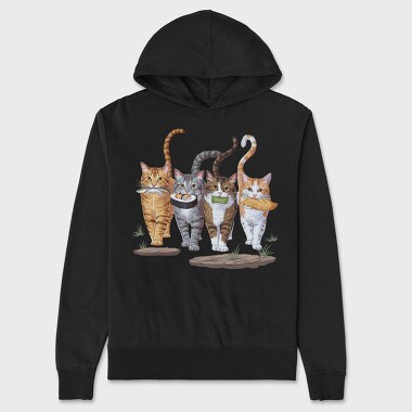 Cats Sushi Snack, Hanorac Oversize Barbati (Unisex)