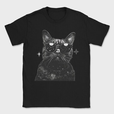 Cat Sunglasses Stars, Tricou Barbati (Unisex)