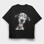 Dalmatian Face Smile, Tricou Oversize Barbati (Unisex)