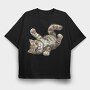 Cat Sleeping Upside Down, Tricou Oversize Barbati (Unisex)