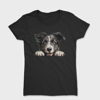 Croatian Sheepdog Peeking, Tricou Femei