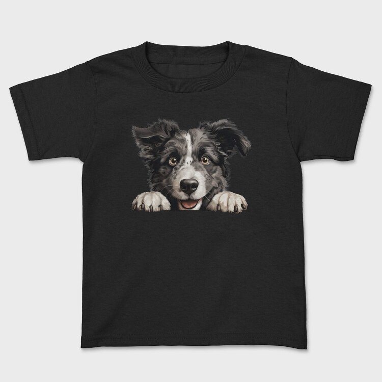 Croatian Sheepdog Peeking, Tricou Copii