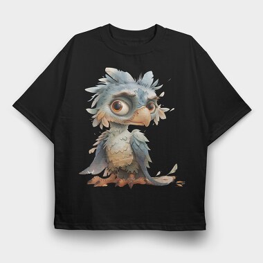 Chick Eagle Feathers, Tricou Oversize Barbati (Unisex)