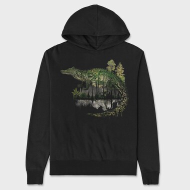 Crocodile Forest, Hanorac Oversize Barbati (Unisex)