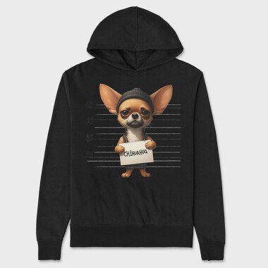 Chihuahua Mugshot, Hanorac Oversize Barbati (Unisex)