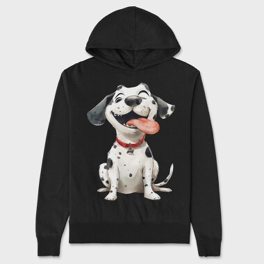 Dalmatian Smiling Face, Hanorac Oversize Barbati (Unisex)