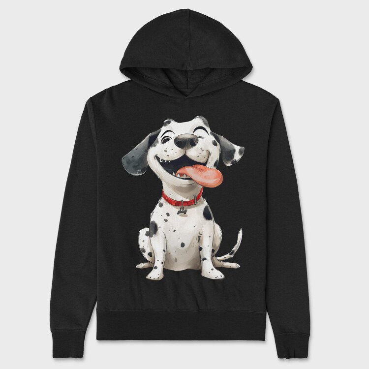 Dalmatian Smiling Face, Hanorac Oversize Barbati (Unisex)
