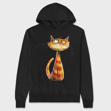 Cat Trendy Clipart, Hanorac Oversize Barbati (Unisex)
