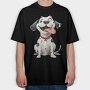 Dalmatian Smiling Face, Tricou Oversize Barbati (Unisex)