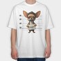 Chihuahua Mugshot, Tricou Oversize Barbati (Unisex)