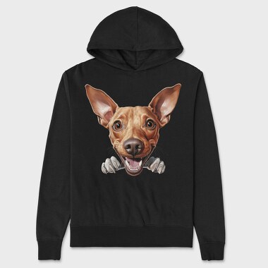 Cirneco Del Ethna Peeking, Hanorac Oversize Barbati (Unisex)