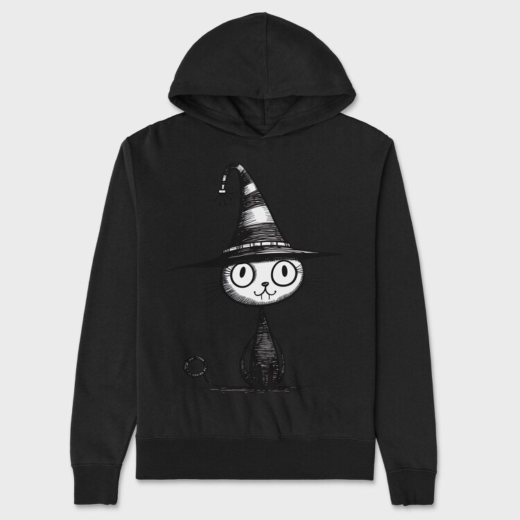 Cat Witch Hat, Hanorac Oversize Barbati (Unisex)