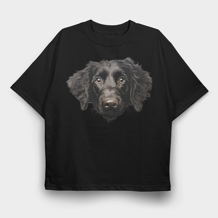 Curly Coated Retriever, Tricou Oversize Barbati (Unisex)