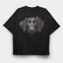 Curly Coated Retriever, Tricou Oversize Barbati (Unisex)