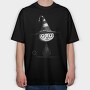 Cat Witch Hat, Tricou Oversize Barbati (Unisex)