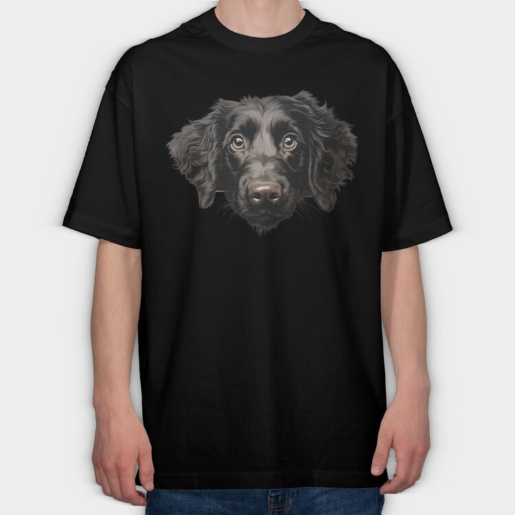 Curly Coated Retriever, Tricou Oversize Barbati (Unisex)