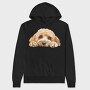 Cockapoo Face Peeking, Hanorac Oversize Barbati (Unisex)