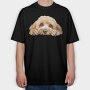Cockapoo Face Peeking, Tricou Oversize Barbati (Unisex)