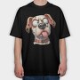 Dalmatian Tongue Out, Tricou Oversize Barbati (Unisex)
