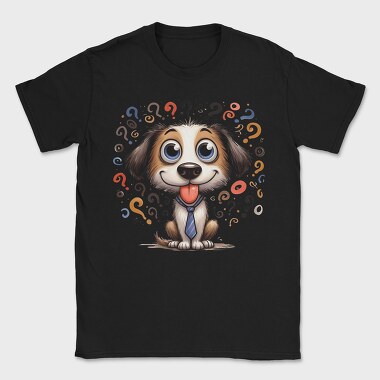 Cute Puppy Questionmarks, Tricou Barbati (Unisex)