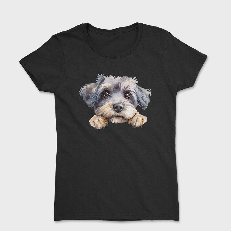 Dandie Dinmont Peeking Face, Tricou Femei