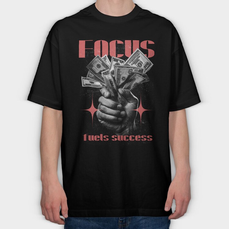 Focus, Tricou Oversize Barbati (Unisex)