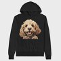 Cockapoo Peeking, Hanorac Oversize Barbati (Unisex)