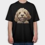 Cockapoo Peeking, Tricou Oversize Barbati (Unisex)