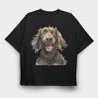 Cocker Spaniel Face, Tricou Oversize Barbati (Unisex)