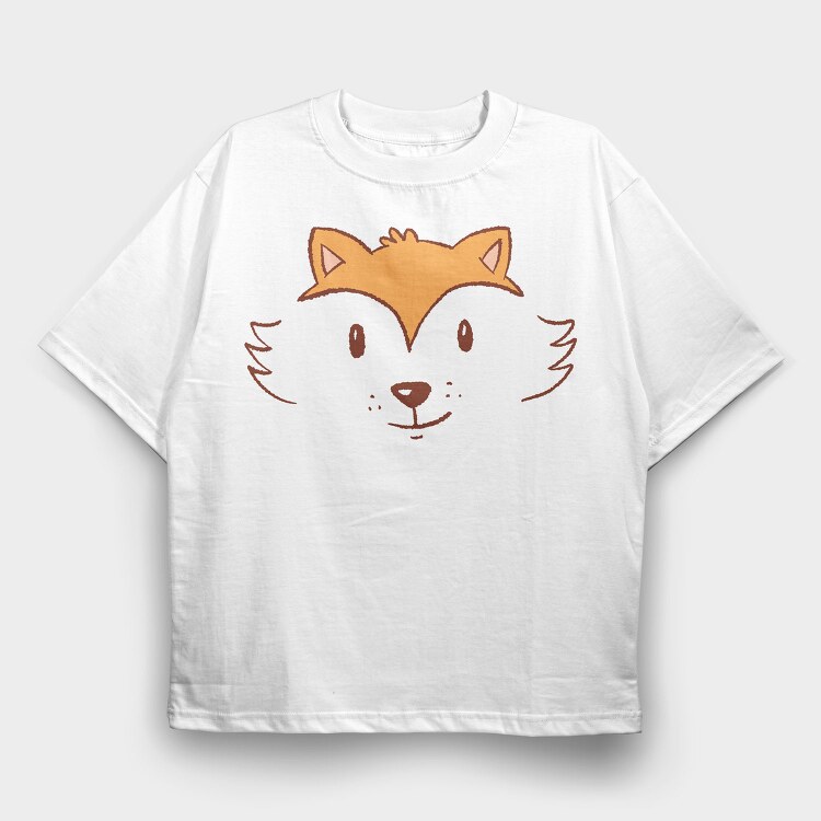 Fox Face, Tricou Oversize Barbati (Unisex)