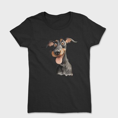 Doberman Smiling Face, Tricou Femei